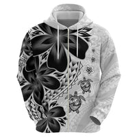 Polynesia Romantic Valentine Hoodie Sea Turtle Couple With White Plumeria LT05 - Polynesian Pride