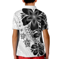 Polynesia Romantic Valentine Kid Polo Shirt Sea Turtle Couple With White Plumeria LT05 - Polynesian Pride