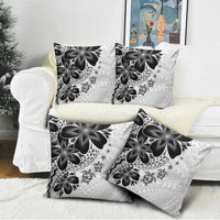 Polynesia Romantic Valentine Pillow Cover Sea Turtle Couple With White Plumeria