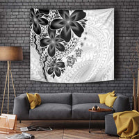 Polynesia Romantic Valentine Tapestry Sea Turtle Couple With White Plumeria