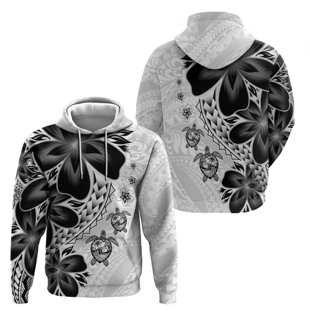 Polynesia Romantic Valentine Zip Hoodie Sea Turtle Couple With White Plumeria LT05 - Polynesian Pride