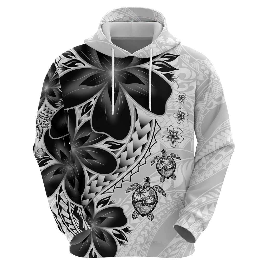 Polynesia Romantic Valentine Zip Hoodie Sea Turtle Couple With White Plumeria LT05 - Polynesian Pride