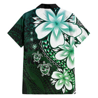Polynesia Romantic Valentine Family Matching Long Sleeve Bodycon Dress and Hawaiian Shirt Sea Turtle Couple With Aqua Gradient Plumeria LT05 - Polynesian Pride