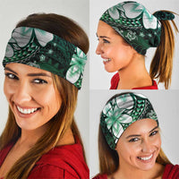Polynesia Romantic Valentine Neck Gaiter Sea Turtle Couple With Aqua Gradient Plumeria LT05 - Polynesian Pride