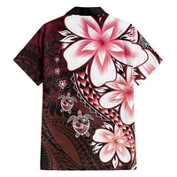 Polynesia Romantic Valentine Family Matching Tank Maxi Dress and Hawaiian Shirt Sea Turtle Couple With Red Gradient Plumeria LT05 - Polynesian Pride