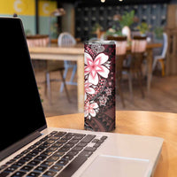 Polynesia Romantic Valentine Skinny Tumbler Sea Turtle Couple With Red Gradient Plumeria LT05 - Polynesian Pride