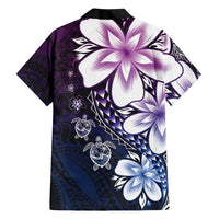 Polynesia Romantic Valentine Family Matching Summer Maxi Dress and Hawaiian Shirt Sea Turtle Couple With Purple Gradient Plumeria LT05 - Polynesian Pride