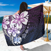 Polynesia Romantic Valentine Sarong Sea Turtle Couple With Purple Gradient Plumeria LT05 One Size 44 x 66 inches Purple - Polynesian Pride