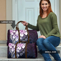 Polynesia Romantic Valentine Travel Bag Sea Turtle Couple With Purple Gradient Plumeria LT05 - Polynesian Pride
