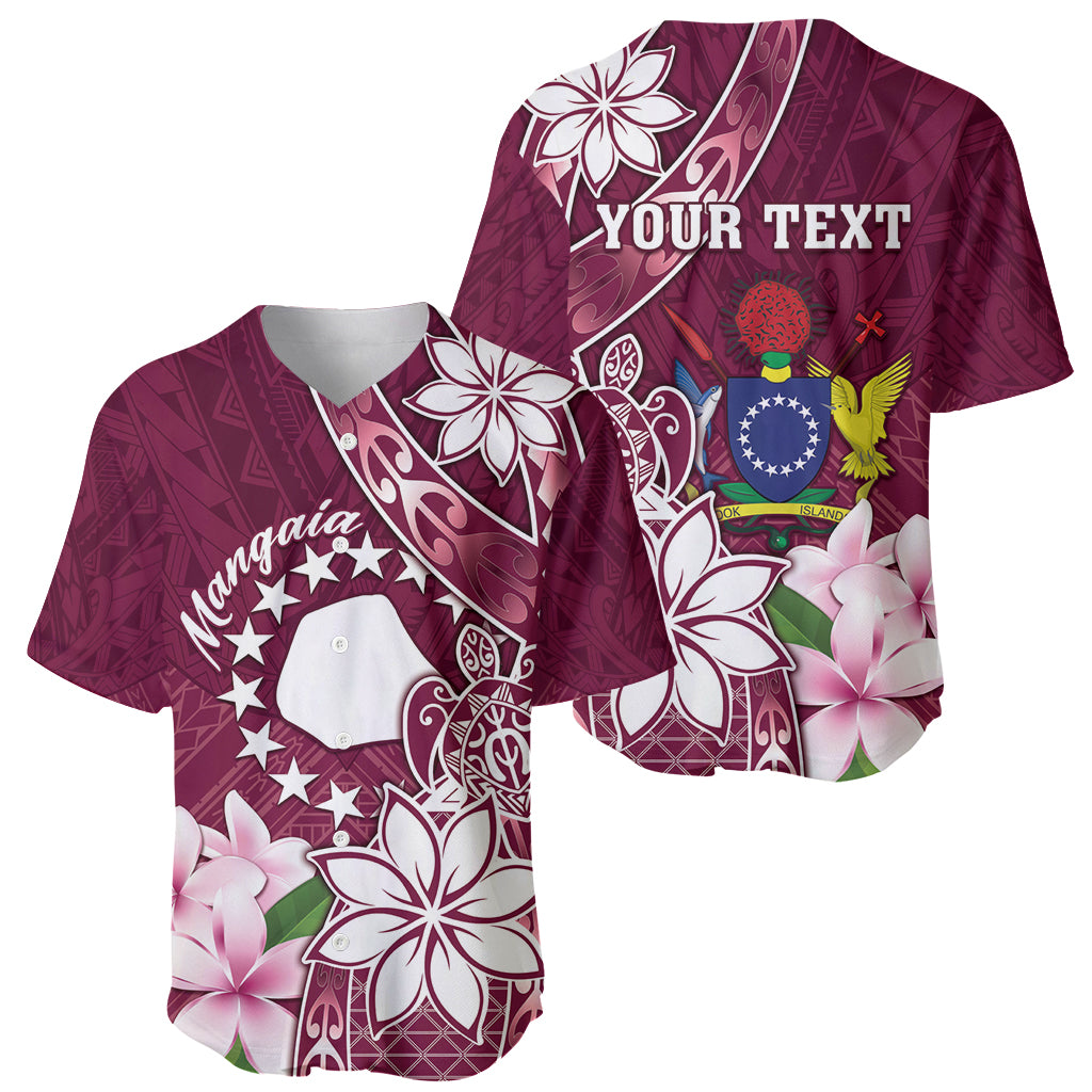 Personalised Cook Island Mangaia Gospel Day Baseball Jersey Floral Tribal Pattern