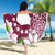Cook Island Mangaia Gospel Day Beach Blanket Floral Tribal Pattern