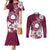 Personalised Cook Island Mangaia Gospel Day Couples Matching Mermaid Dress and Long Sleeve Button Shirt Floral Tribal Pattern