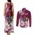 Personalised Cook Island Mangaia Gospel Day Couples Matching Tank Maxi Dress and Long Sleeve Button Shirt Floral Tribal Pattern