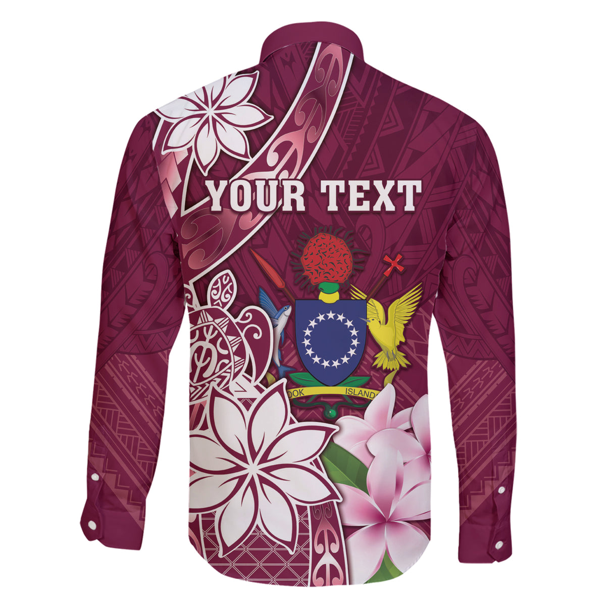 Personalised Cook Island Mangaia Gospel Day Family Matching Short Sleeve Bodycon Dress and Hawaiian Shirt Floral Tribal Pattern