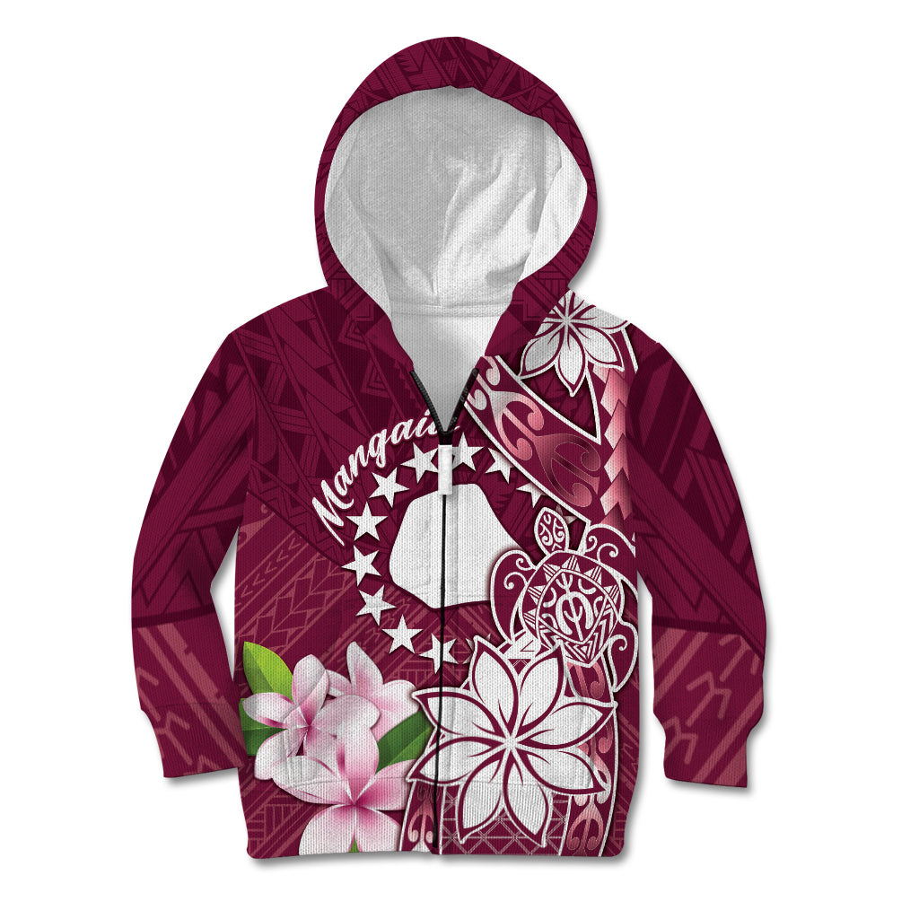 Personalised Cook Island Mangaia Gospel Day Kid Hoodie Floral Tribal Pattern