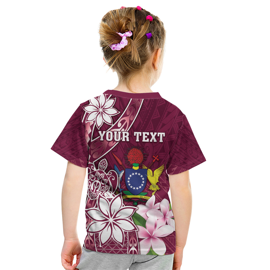 Personalised Cook Island Mangaia Gospel Day Kid T Shirt Floral Tribal Pattern