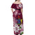 Personalised Cook Island Mangaia Gospel Day Off Shoulder Maxi Dress Floral Tribal Pattern