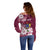 Personalised Cook Island Mangaia Gospel Day Off Shoulder Sweater Floral Tribal Pattern