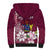 Personalised Cook Island Mangaia Gospel Day Sherpa Hoodie Floral Tribal Pattern