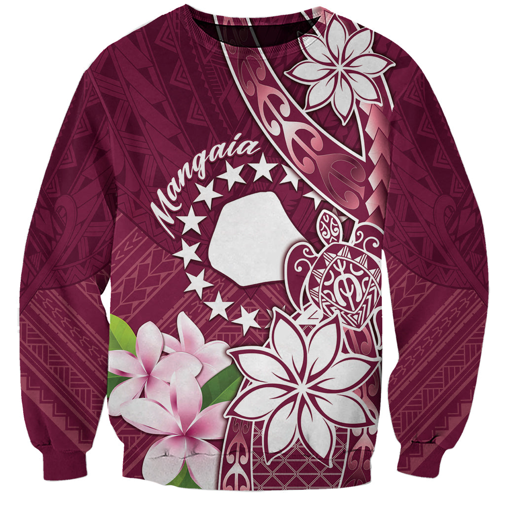 Personalised Cook Island Mangaia Gospel Day Sweatshirt Floral Tribal Pattern