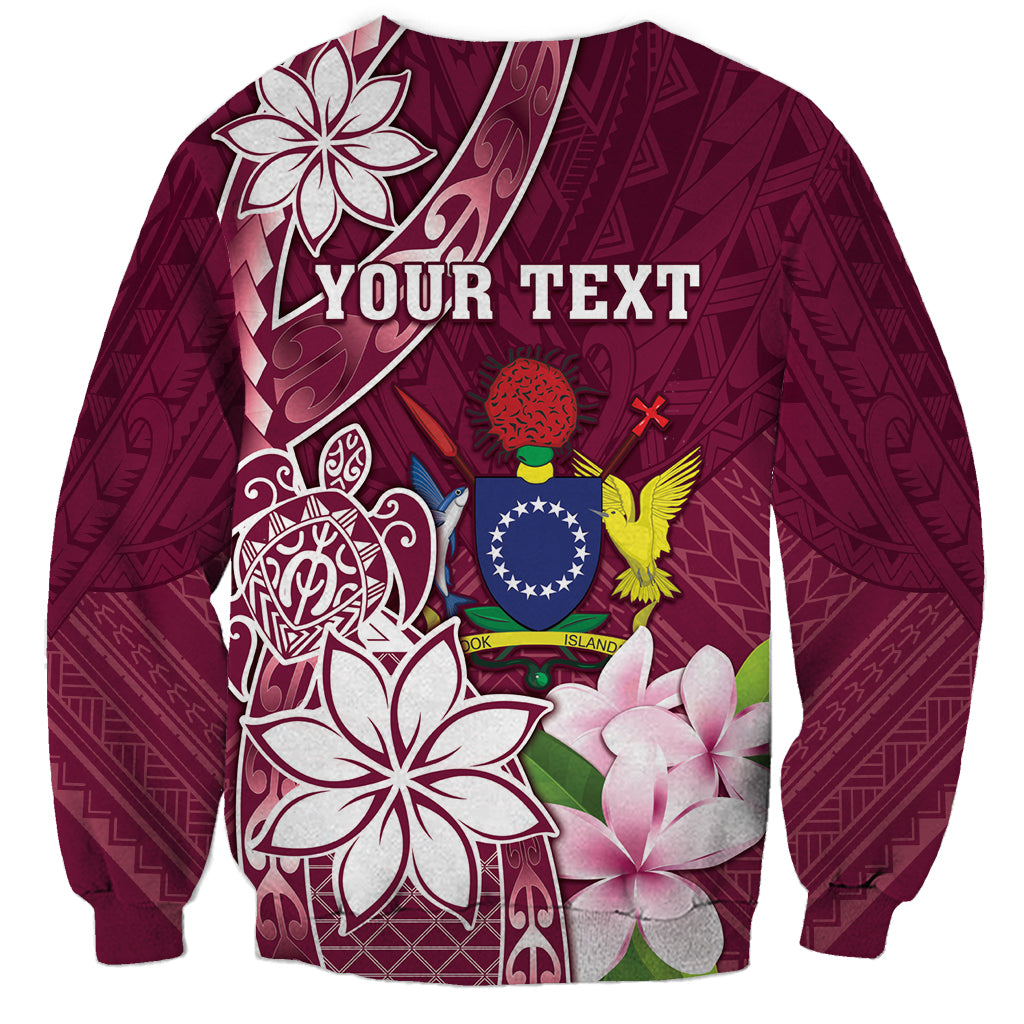 Personalised Cook Island Mangaia Gospel Day Sweatshirt Floral Tribal Pattern