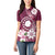 Personalised Cook Island Mangaia Gospel Day Women Polo Shirt Floral Tribal Pattern