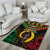 Vanuatu 45th Anniversary Independence Day Area Rug Melanesian Warrior With Sand Drawing Pattern LT05