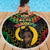 Vanuatu 44th Anniversary Independence Day Beach Blanket Melanesian Warrior With Sand Drawing Pattern