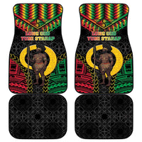 Vanuatu 45th Anniversary Independence Day Car Mats Melanesian Warrior With Sand Drawing Pattern LT05