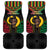 Vanuatu 45th Anniversary Independence Day Car Mats Melanesian Warrior With Sand Drawing Pattern LT05