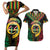 Vanuatu 44th Anniversary Independence Day Couples Matching Short Sleeve Bodycon Dress and Hawaiian Shirt Melanesian Warrior With Sand Drawing Pattern
