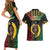 Vanuatu 44th Anniversary Independence Day Couples Matching Short Sleeve Bodycon Dress and Hawaiian Shirt Melanesian Warrior With Sand Drawing Pattern