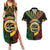 Vanuatu 44th Anniversary Independence Day Couples Matching Summer Maxi Dress and Hawaiian Shirt Melanesian Warrior With Sand Drawing Pattern