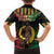 Vanuatu 44th Anniversary Independence Day Family Matching Long Sleeve Bodycon Dress and Hawaiian Shirt Melanesian Warrior With Sand Drawing Pattern