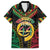 Vanuatu 44th Anniversary Independence Day Family Matching Long Sleeve Bodycon Dress and Hawaiian Shirt Melanesian Warrior With Sand Drawing Pattern