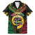 Vanuatu 44th Anniversary Independence Day Family Matching Long Sleeve Bodycon Dress and Hawaiian Shirt Melanesian Warrior With Sand Drawing Pattern