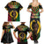 Vanuatu 44th Anniversary Independence Day Family Matching Summer Maxi Dress and Hawaiian Shirt Melanesian Warrior With Sand Drawing Pattern