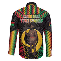 Vanuatu 45th Anniversary Independence Day Family Matching Summer Maxi Dress and Hawaiian Shirt Melanesian Warrior With Sand Drawing Pattern LT05