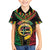 Vanuatu 45th Anniversary Independence Day Family Matching Summer Maxi Dress and Hawaiian Shirt Melanesian Warrior With Sand Drawing Pattern LT05