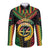 Vanuatu 44th Anniversary Independence Day Long Sleeve Button Shirt Melanesian Warrior With Sand Drawing Pattern