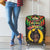 Vanuatu 45th Anniversary Independence Day Luggage Cover Melanesian Warrior With Sand Drawing Pattern LT05