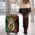 Vanuatu 44th Anniversary Independence Day Luggage Cover Melanesian Warrior With Sand Drawing Pattern