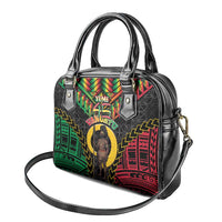 Vanuatu 45th Anniversary Independence Day Shoulder Handbag Melanesian Warrior With Sand Drawing Pattern LT05