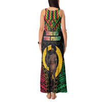 Vanuatu 45th Anniversary Independence Day Tank Maxi Dress Melanesian Warrior With Sand Drawing Pattern LT05
