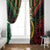 Vanuatu 44th Anniversary Independence Day Window Curtain Melanesian Warrior With Sand Drawing Pattern