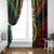 Vanuatu 44th Anniversary Independence Day Window Curtain Melanesian Warrior With Sand Drawing Pattern