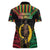 Vanuatu 45th Anniversary Independence Day Women Polo Shirt Melanesian Warrior With Sand Drawing Pattern LT05