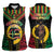 Vanuatu 45th Anniversary Independence Day Women Sleeveless Polo Shirt Melanesian Warrior With Sand Drawing Pattern LT05