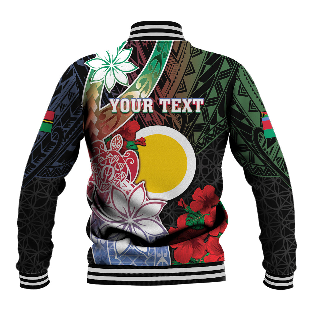 Personalised Vanuatu Shefa Day Baseball Jacket Floral Pattern