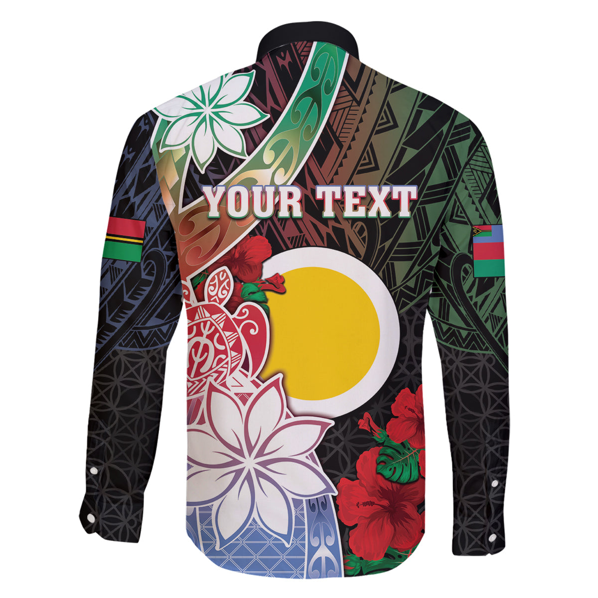 Personalised Vanuatu Shefa Day Family Matching Puletasi and Hawaiian Shirt Floral Pattern LT05 - Polynesian Pride